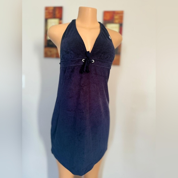 NWT Polo Ralph Lauren Beach Dress Cover Up Dark Blue Regular Fit size S - Picture 14 of 16